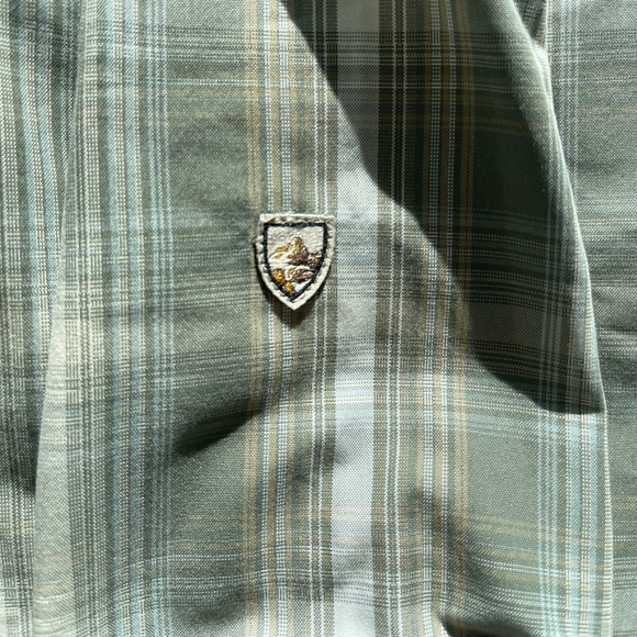 Kühl Response Lite Long Sleeve Button Up Plaid Green Lightweight Shirt Large - Picture 12 of 12
